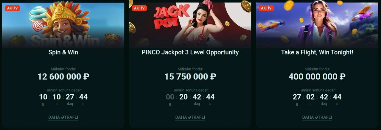 pin-up casino turnirlər