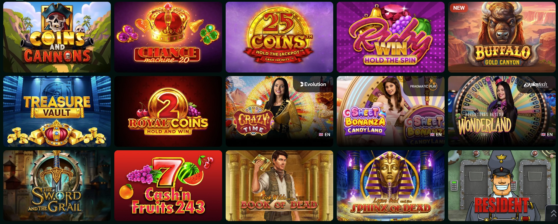 Pin Up Casino oyun slotları